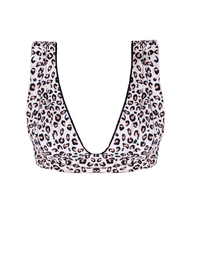 Juni reversible tie back top Lady Leopard/Black